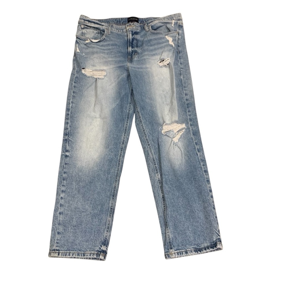 LUCKY BRAND Mid Rise Relaxed Straight Boy Fit Distressed Jeans size 14/32R